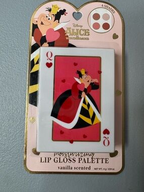 Disney Alice in Wonderland Queen of Hearts Lip Gloss Palette vanilla scented